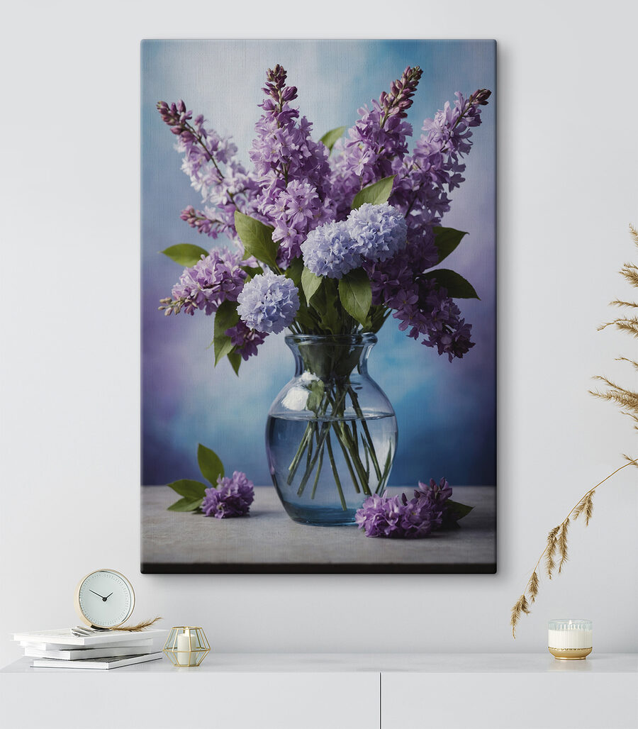Lilas en vase clair — intérieur 3