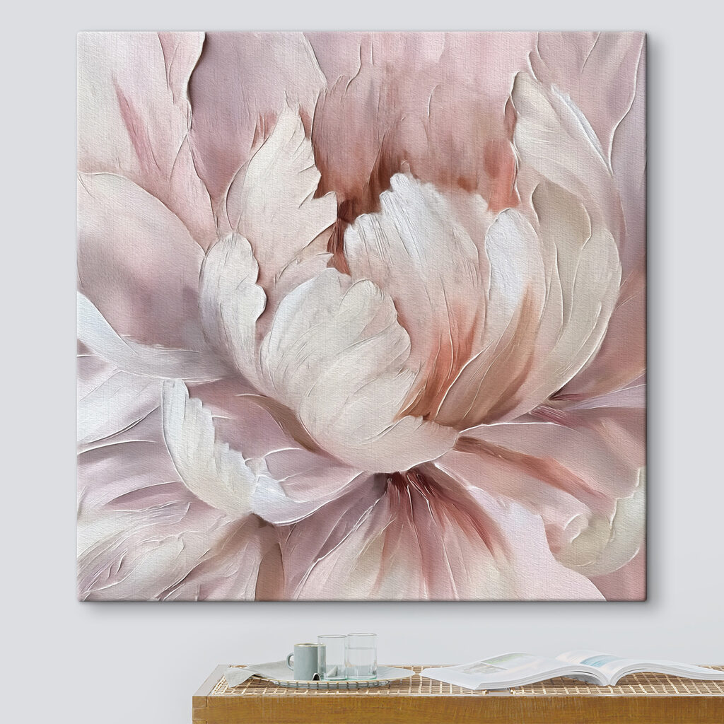 Pivoine en touches douces dans un intérieur
