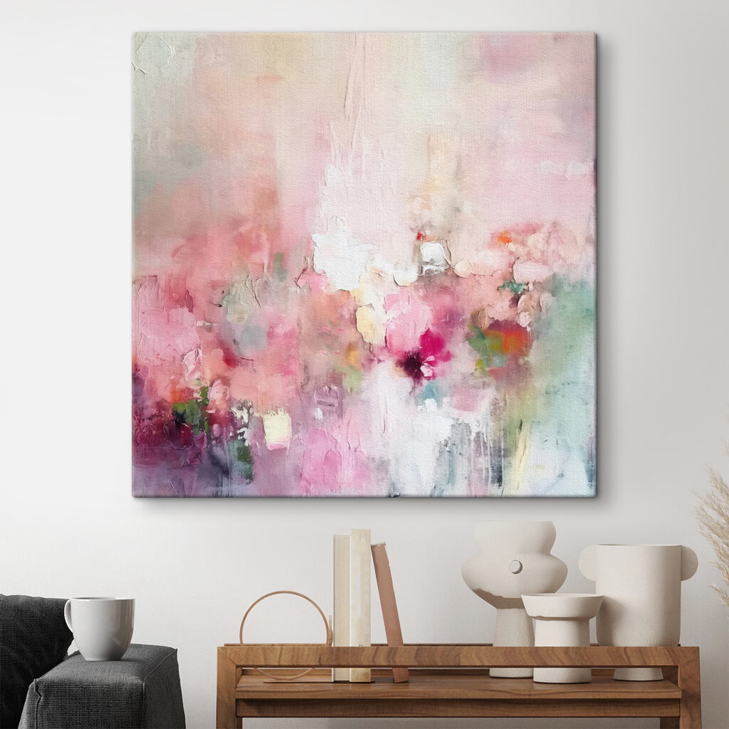 Touches de lumière rose dans un intérieur