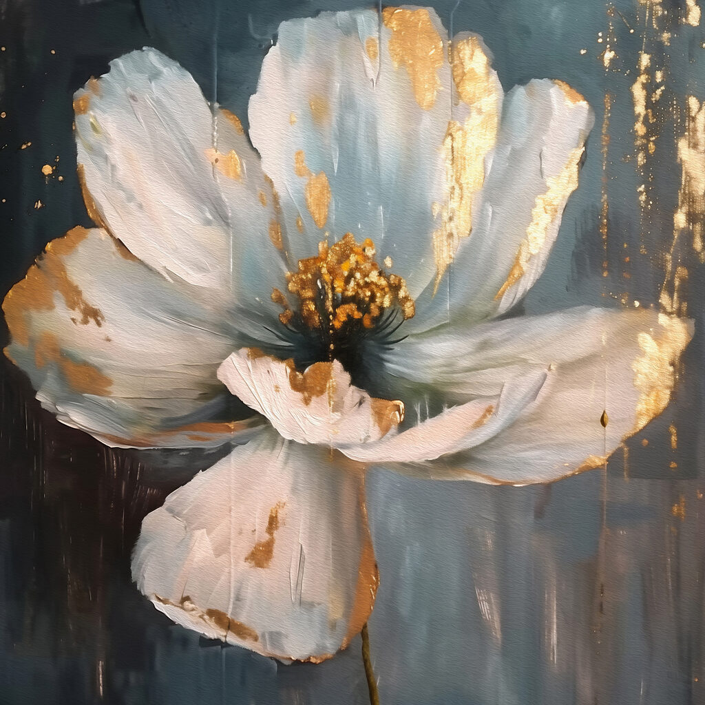 Fleur aux traînées verticales — motif complet