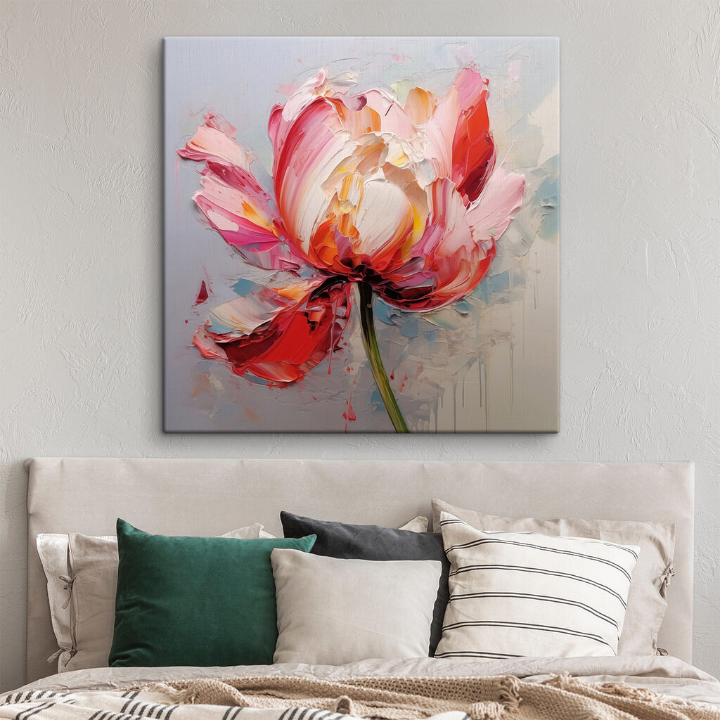 Tulipe en touches roses — intérieur 1