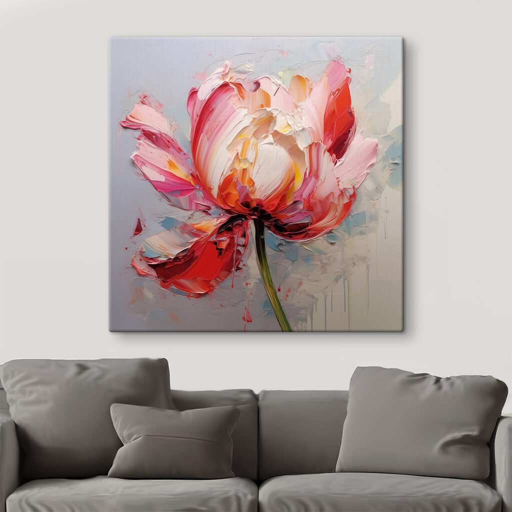 Tulipe en touches roses — intérieur 2