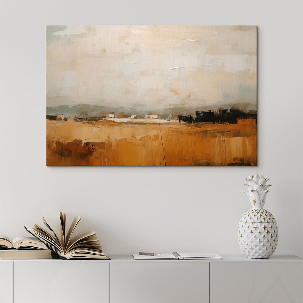 Horizon sur champs ocre — intérieur 1