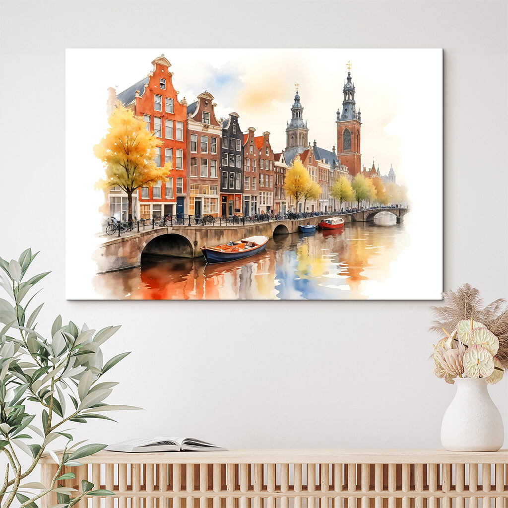 Amsterdam à l’aquarelle dorée — intérieur 2