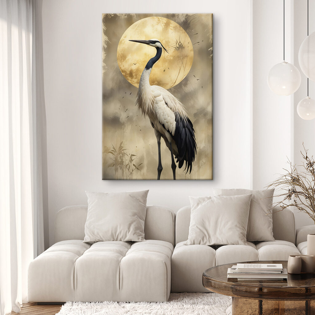 Grue et lune dorée — intérieur 1