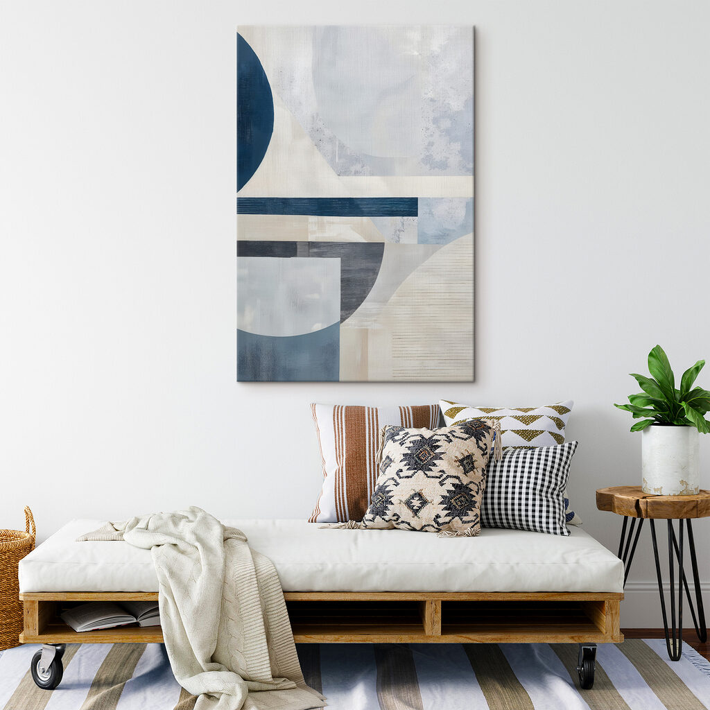 Arcs bleus, blanc craie — intérieur 2