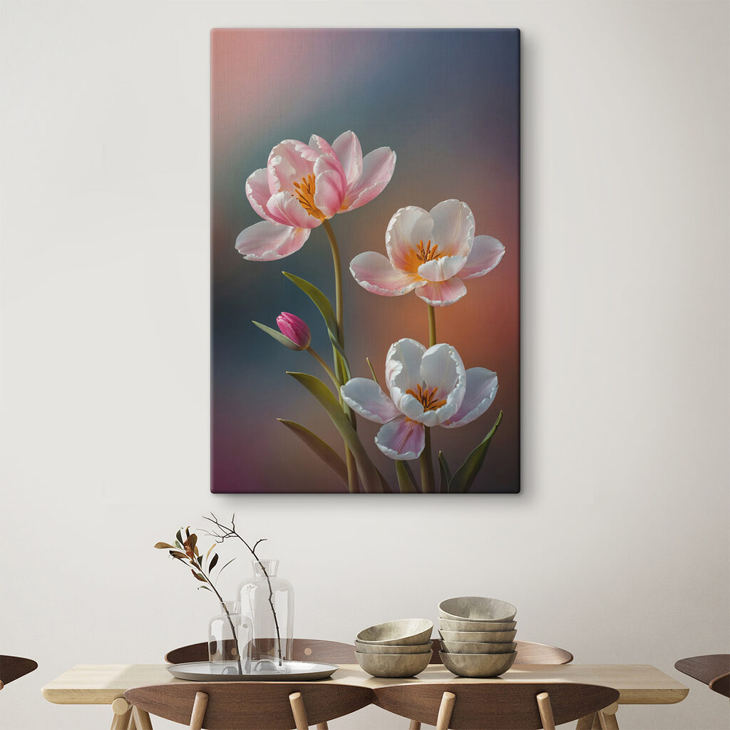 Trois fleurs pastel — intérieur 3