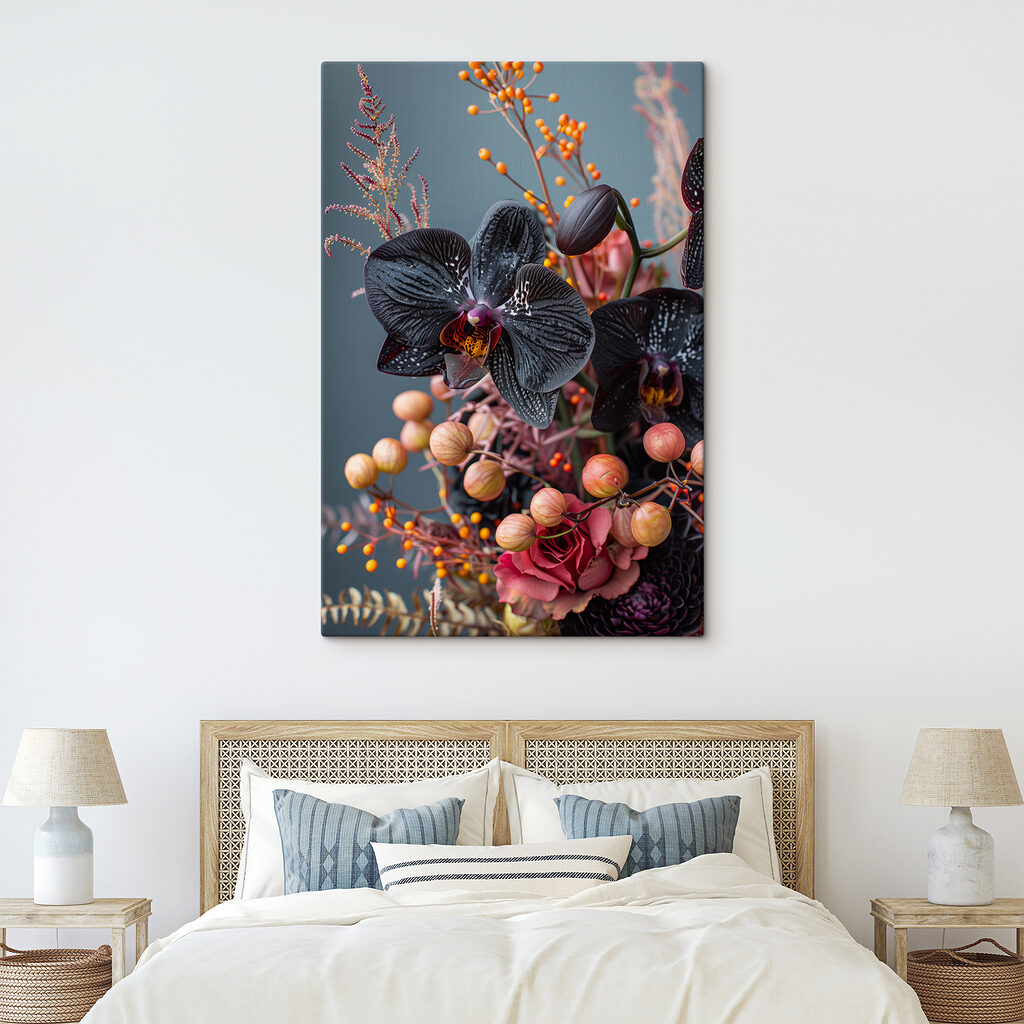 Orchidée noire et baies — intérieur 2