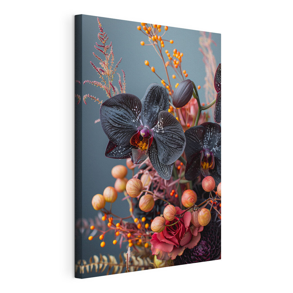 Orchidée noire et baies — vue du produit