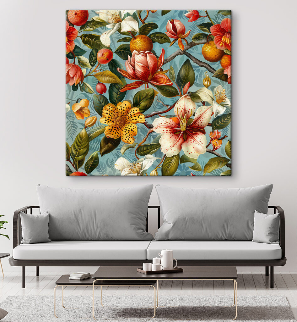 Fleurs et fruits orange — intérieur 1