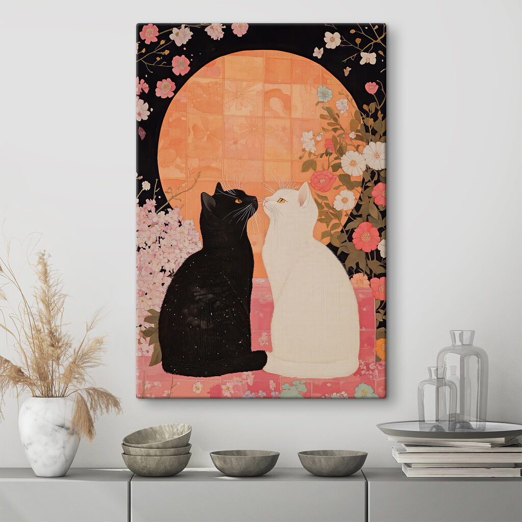 Chats sous les fleurs — intérieur 2