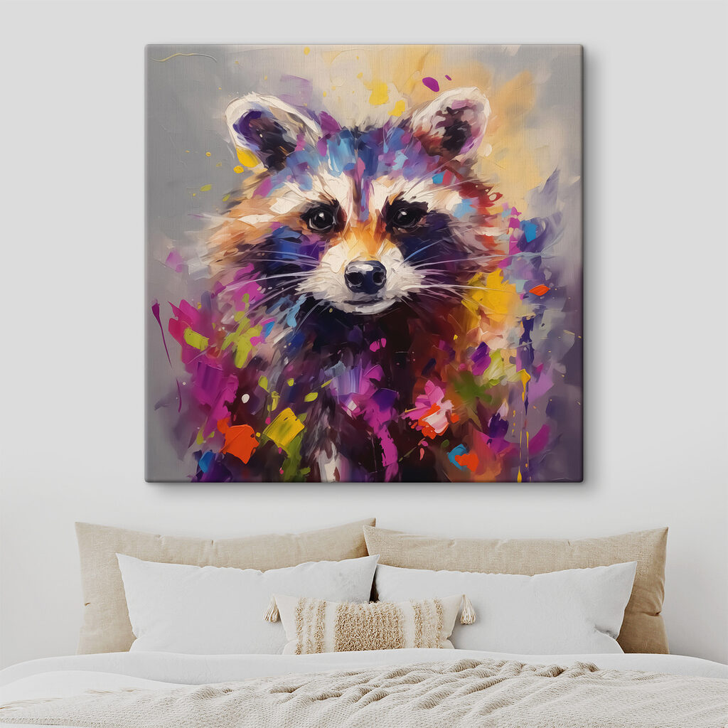Raton laveur, touches violettes — intérieur 2