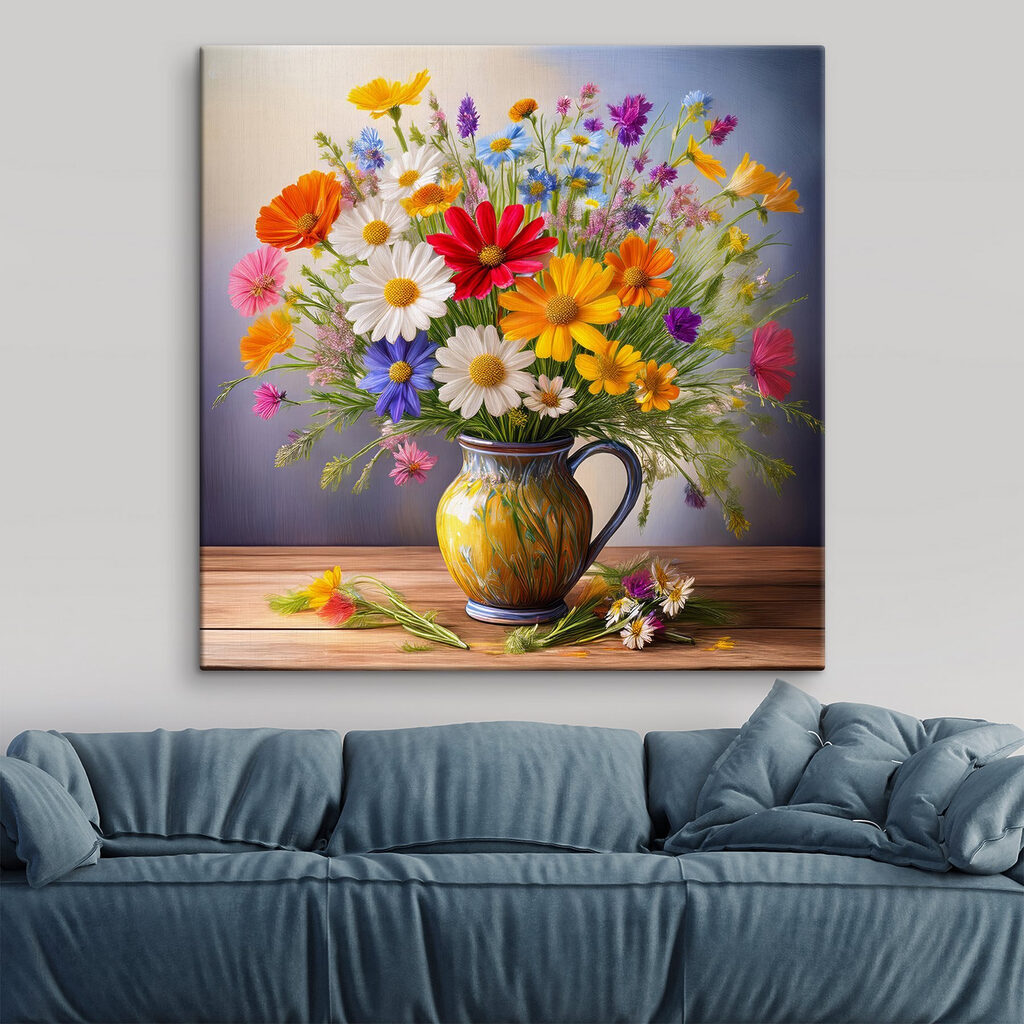 Bouquet d’été au pichet — intérieur 3