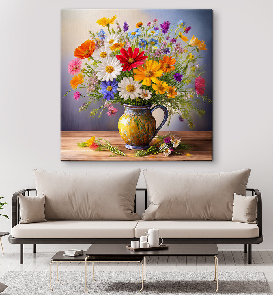 Bouquet d’été au pichet — intérieur 2