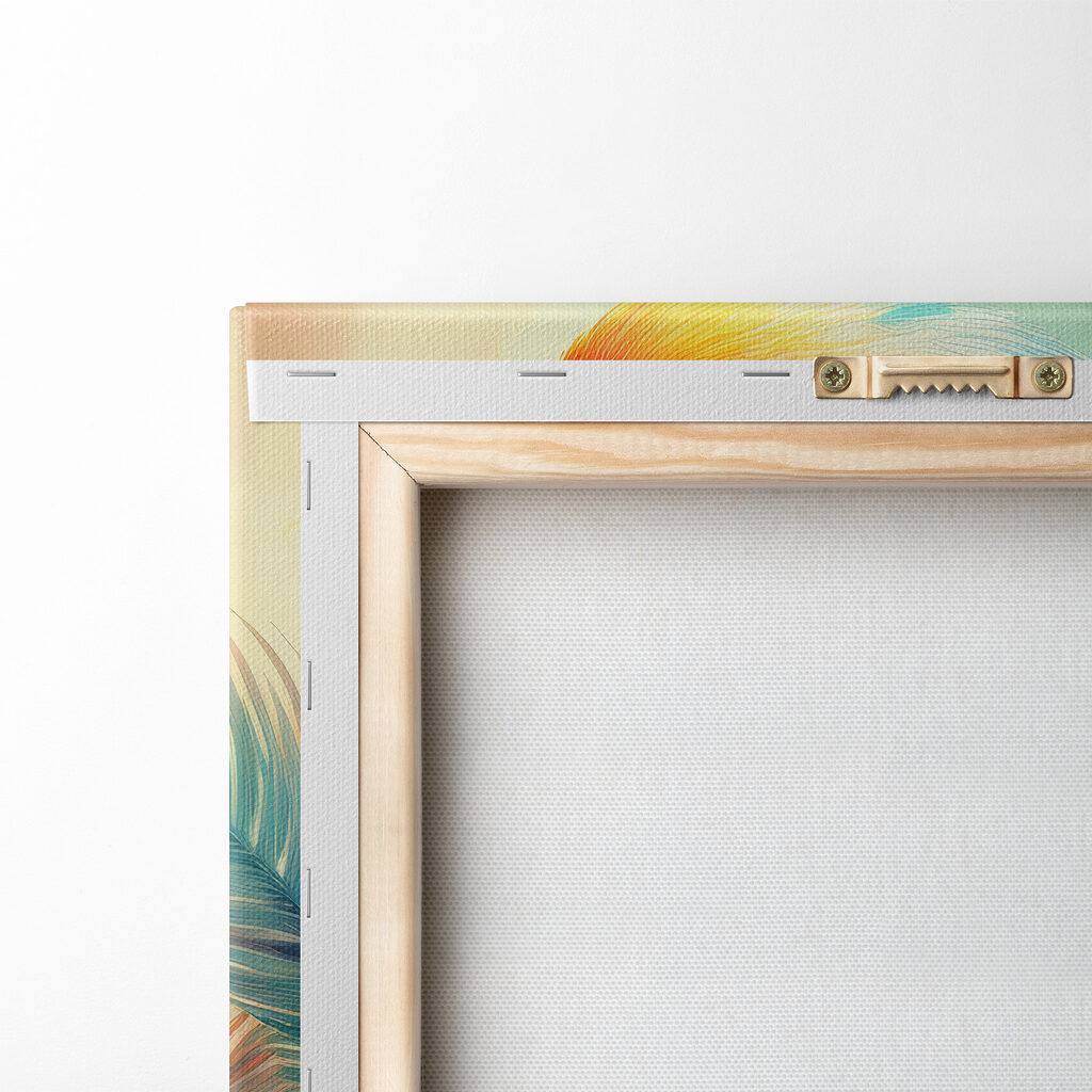 Perroquet et fleurs tropicales — dos
