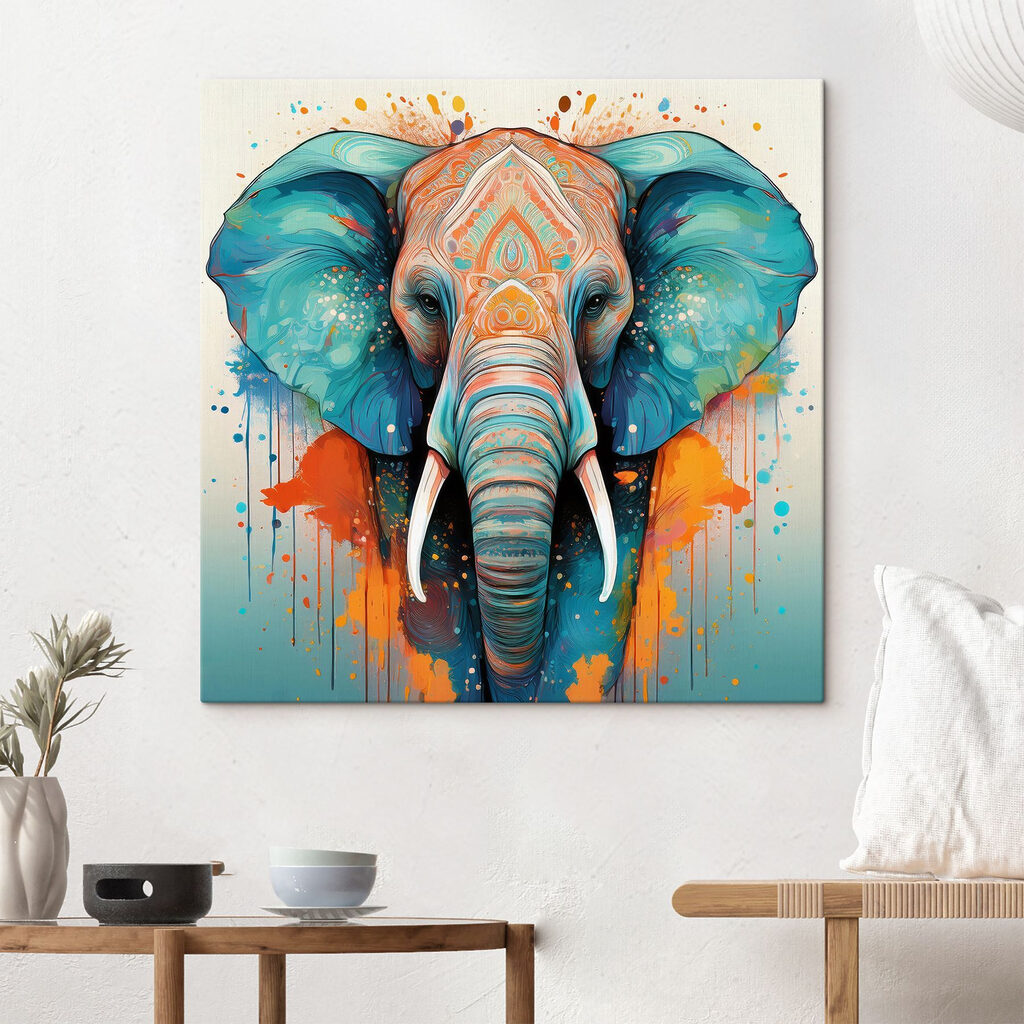 Éléphant aux fines arabesques — intérieur 3