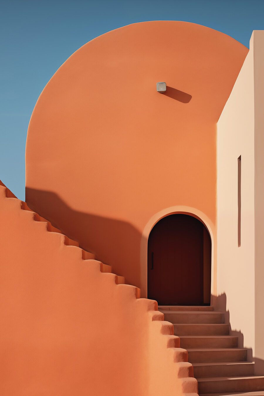 Escalier couleur terre cuite — motif complet