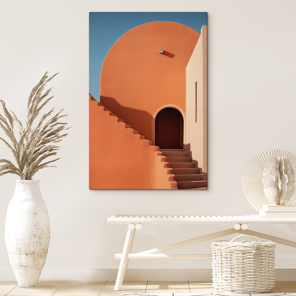 Escalier couleur terre cuite — intérieur 1