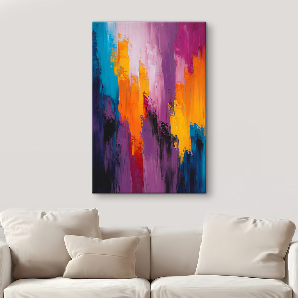 Bandes violettes et orange — intérieur 4