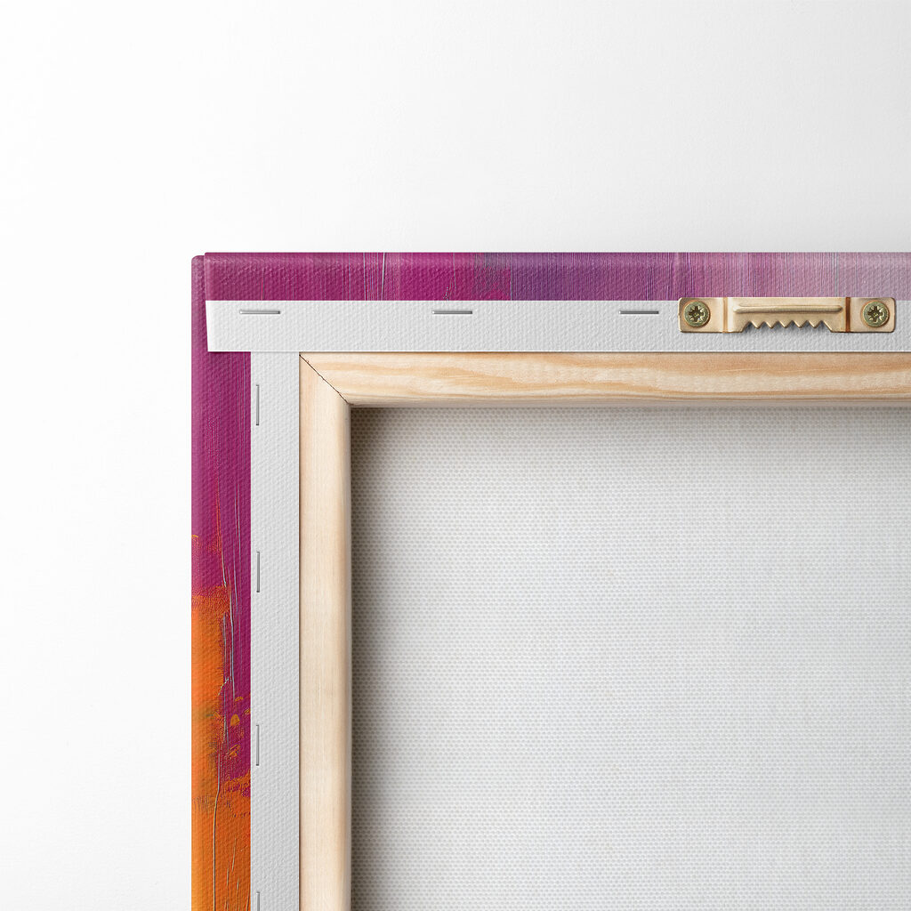Bandes violettes et orange — dos