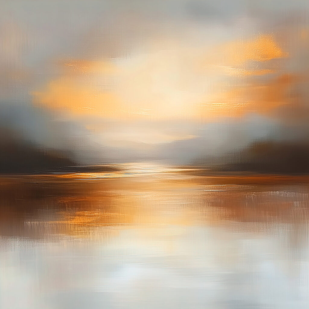 Soir doré, reflet voilé — motif complet