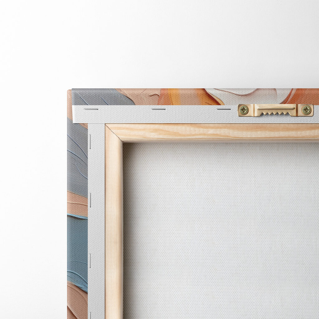 Strates pastel, bleu profond — dos
