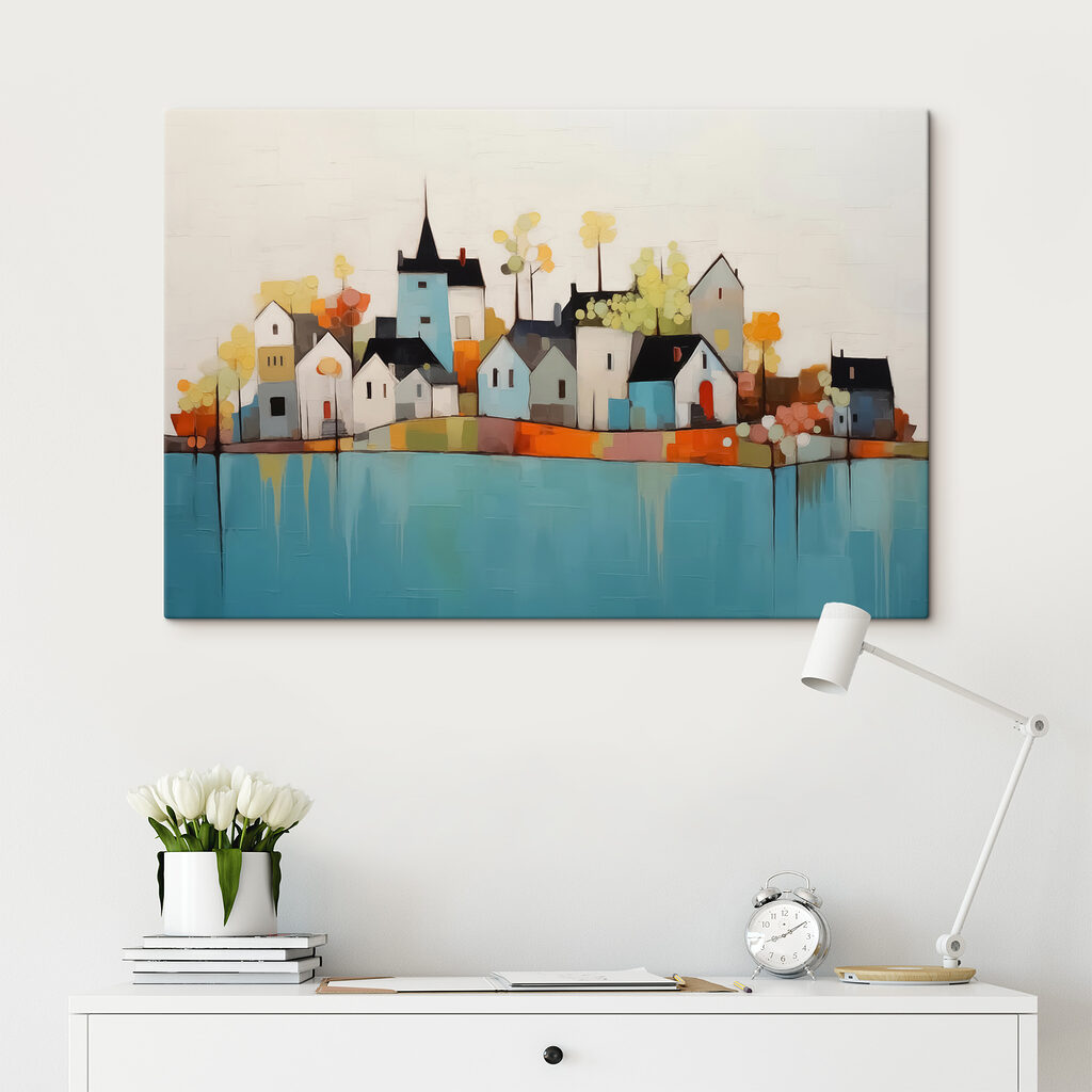 Village sur l’eau turquoise — intérieur 2