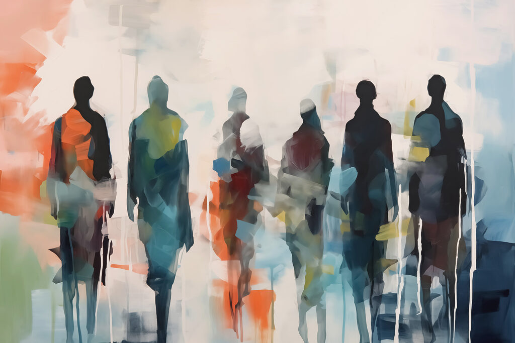 Silhouettes aux tons clairs — motif complet