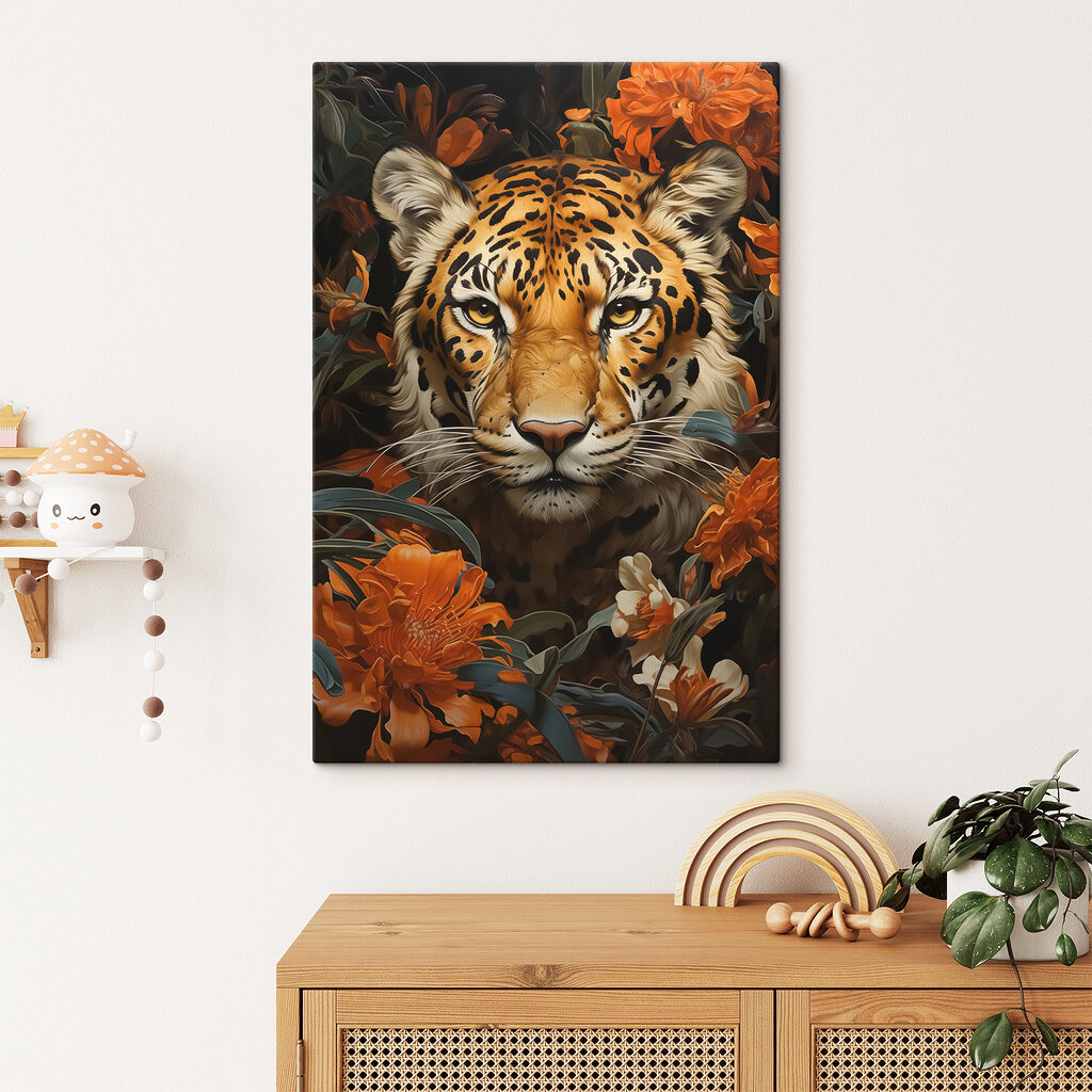 Tigre parmi les fleurs — intérieur 2