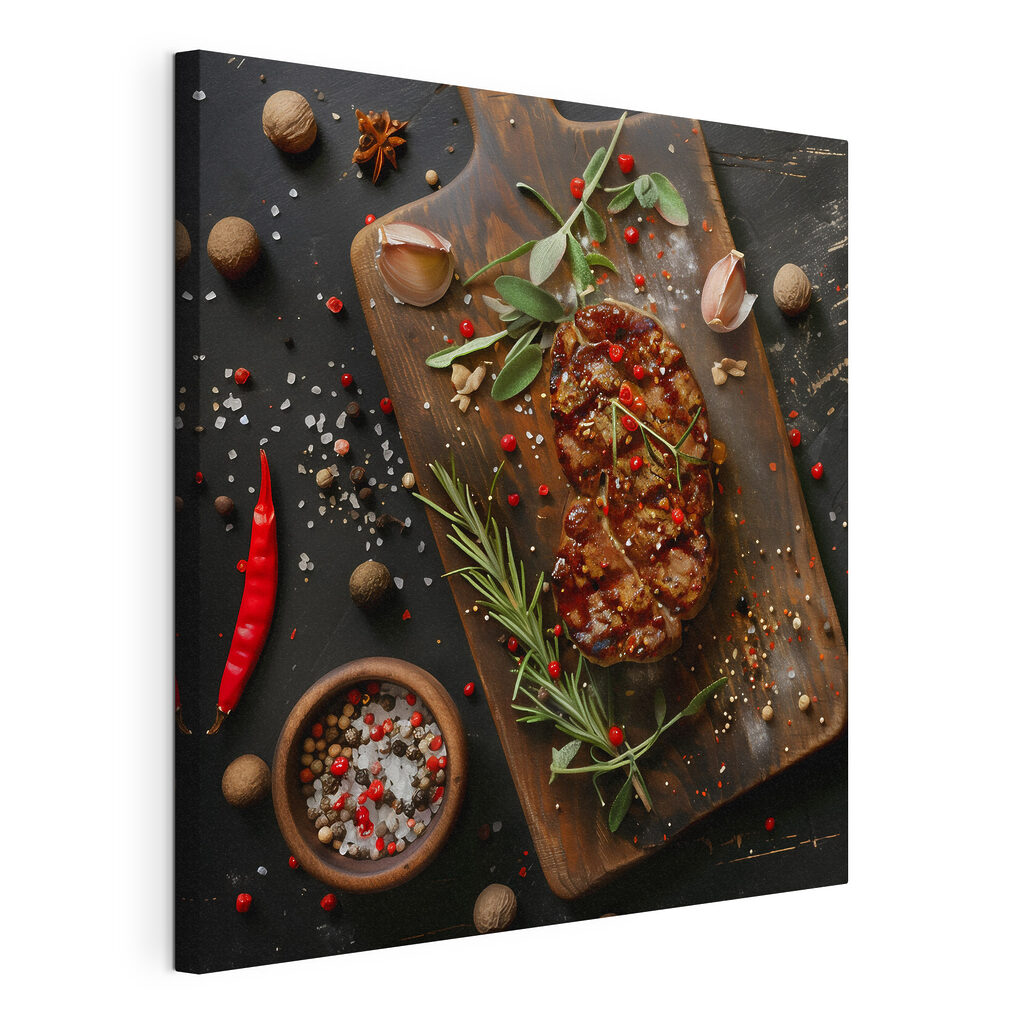 Steak aux herbes — vue du produit
