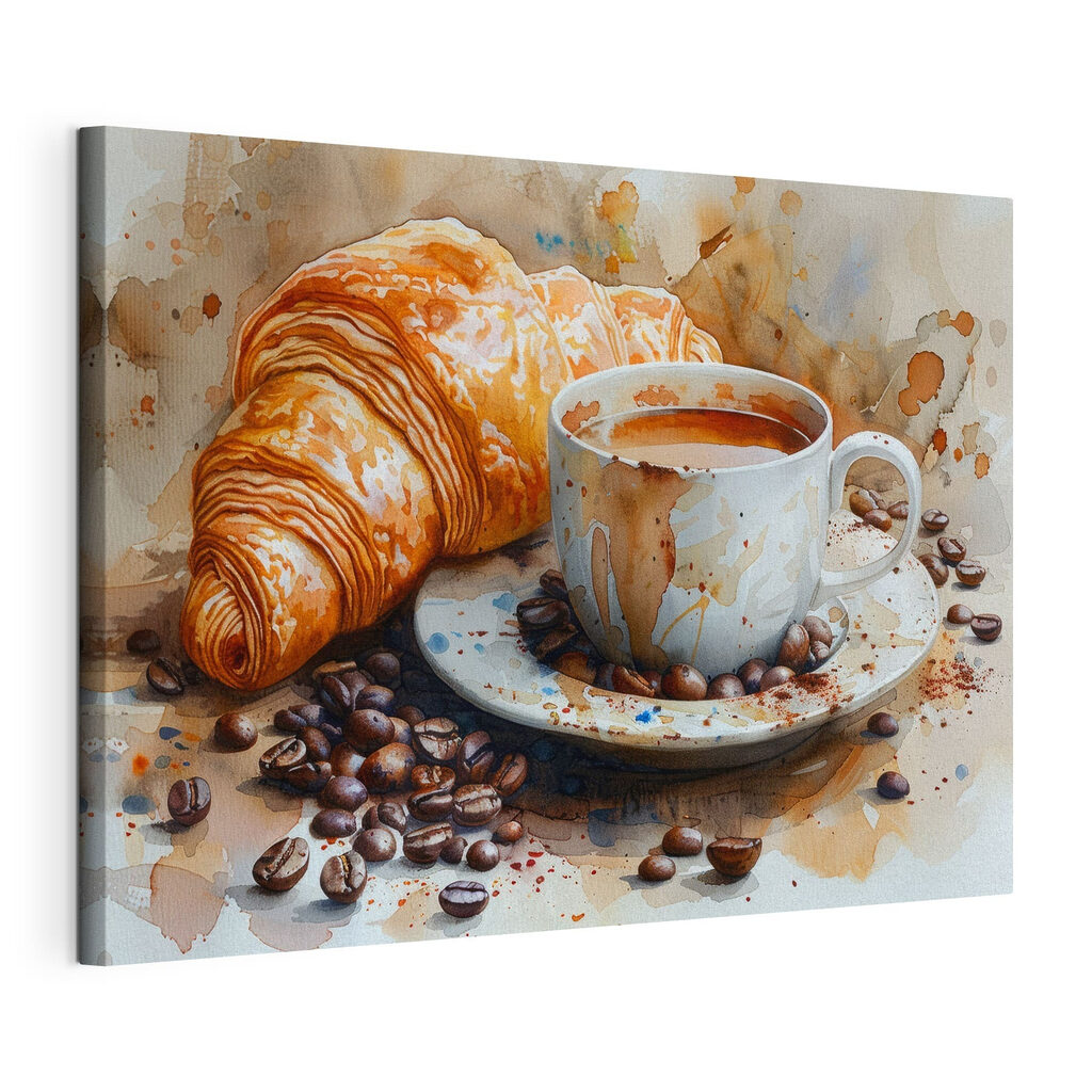 Croissant et café — vue du produit