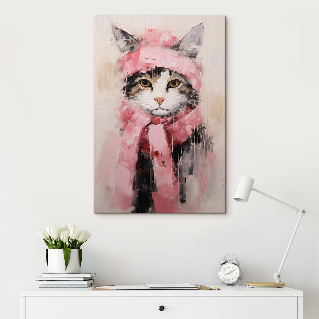 Chaton en tenue d’hiver — intérieur 2