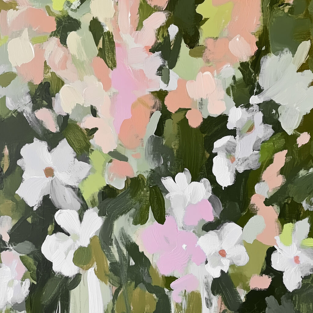 Floraison en larges touches — motif complet