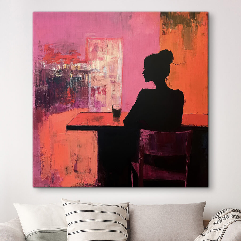 Silhouette et son verre — intérieur 1