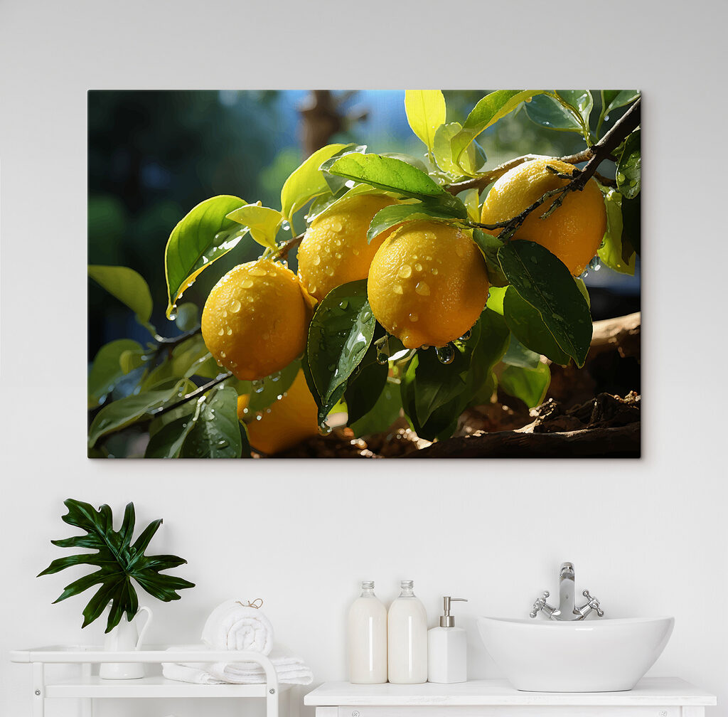 Citrons au soleil dans un intérieur