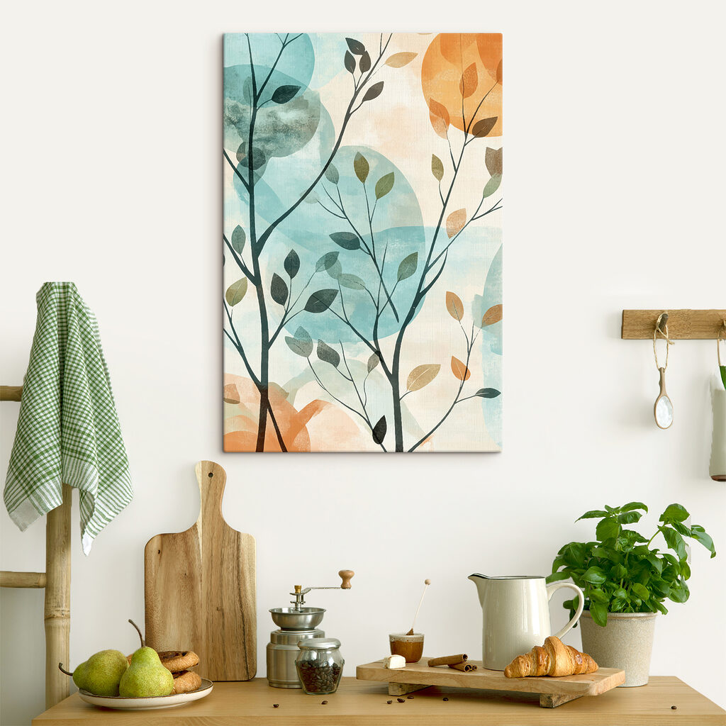 Rameaux sur cercles pastel — intérieur 2