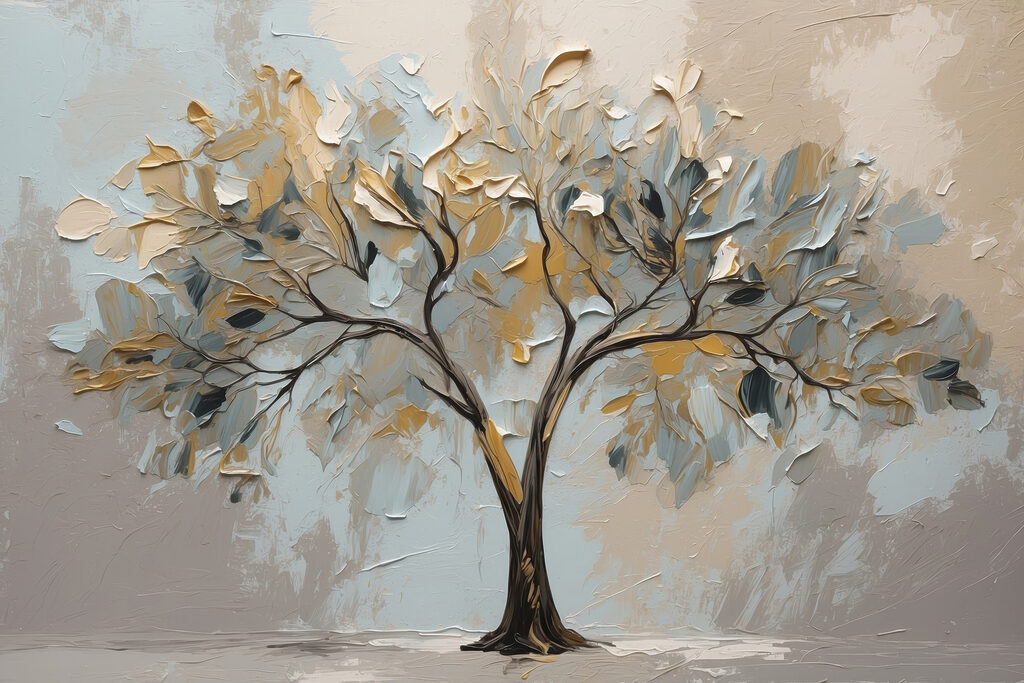 Arbre aux tons pâles — motif complet