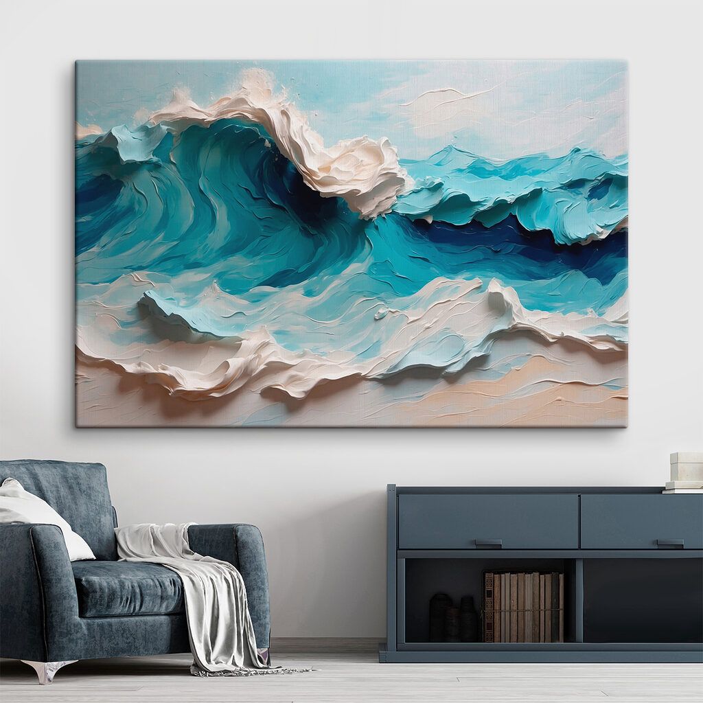 Vague turquoise qui s’enroule — intérieur 1