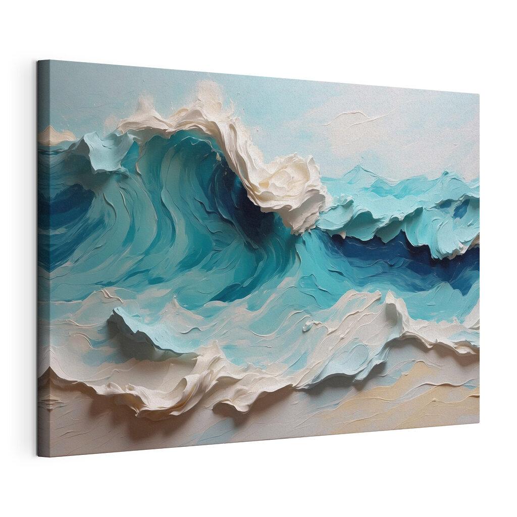 Vague turquoise qui s’enroule — vue du produit