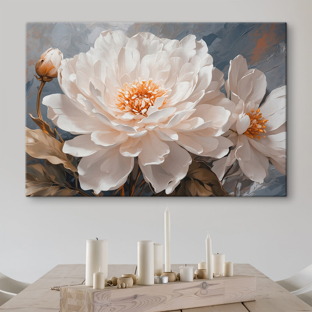 Pivoine blanche, gris ardoise — intérieur 3