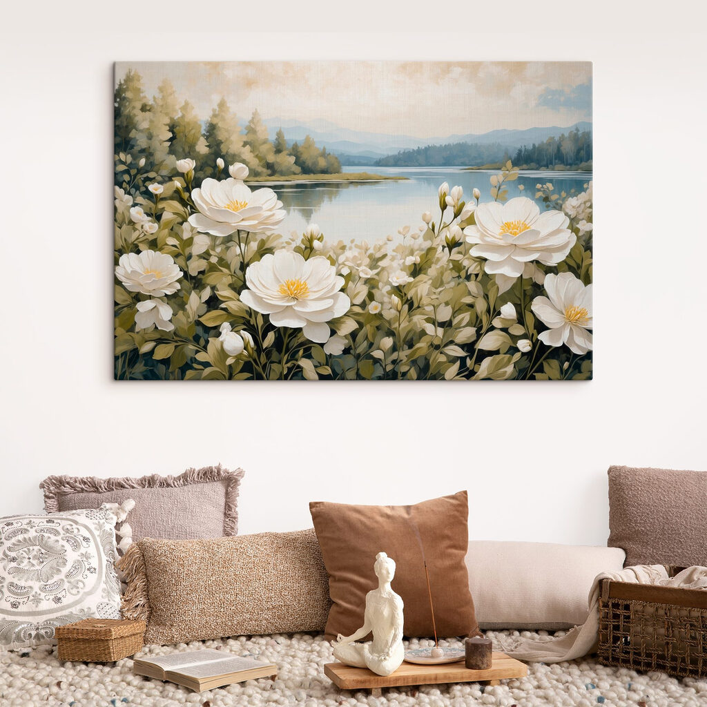 Bord de lac fleuri — intérieur 4