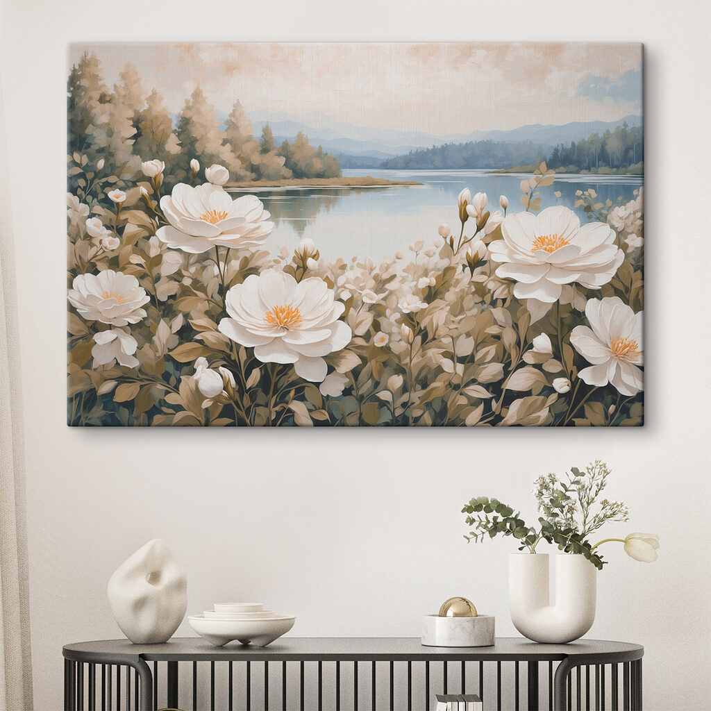 Bord de lac fleuri — intérieur 2