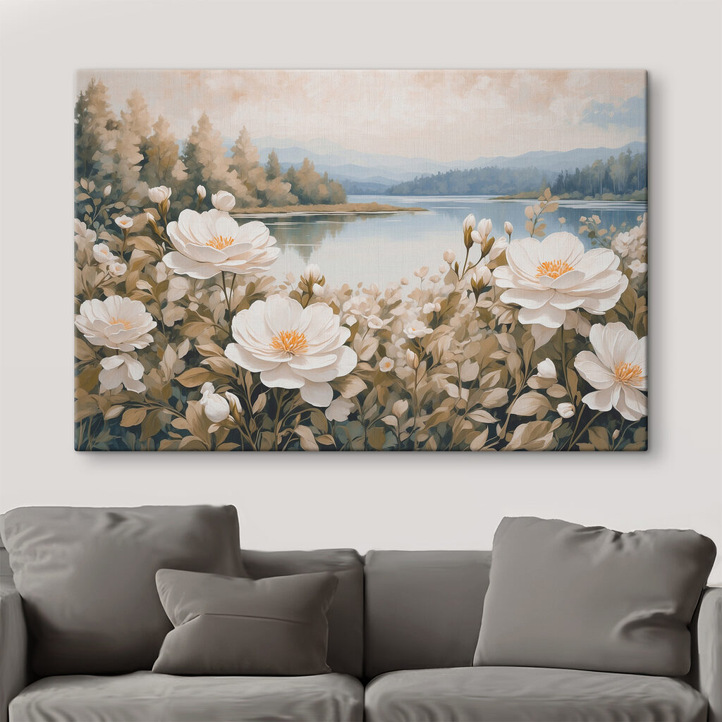 Bord de lac fleuri — intérieur 3