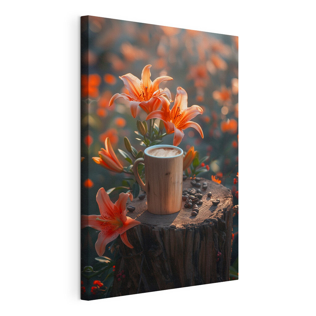 Café et lys orange — vue du produit