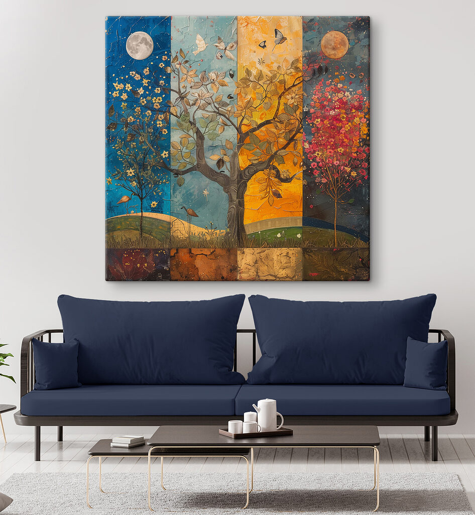 L’arbre des quatre saisons dans un intérieur
