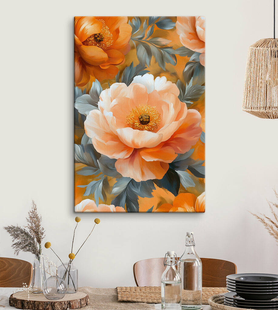 Fleurs couleur pêche — intérieur 1