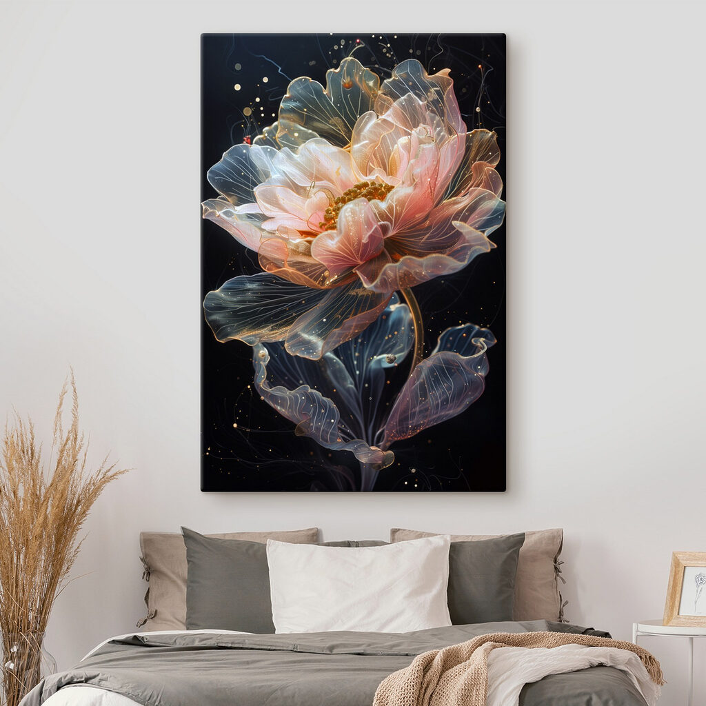 Pivoine aux lignes translucides — intérieur 4