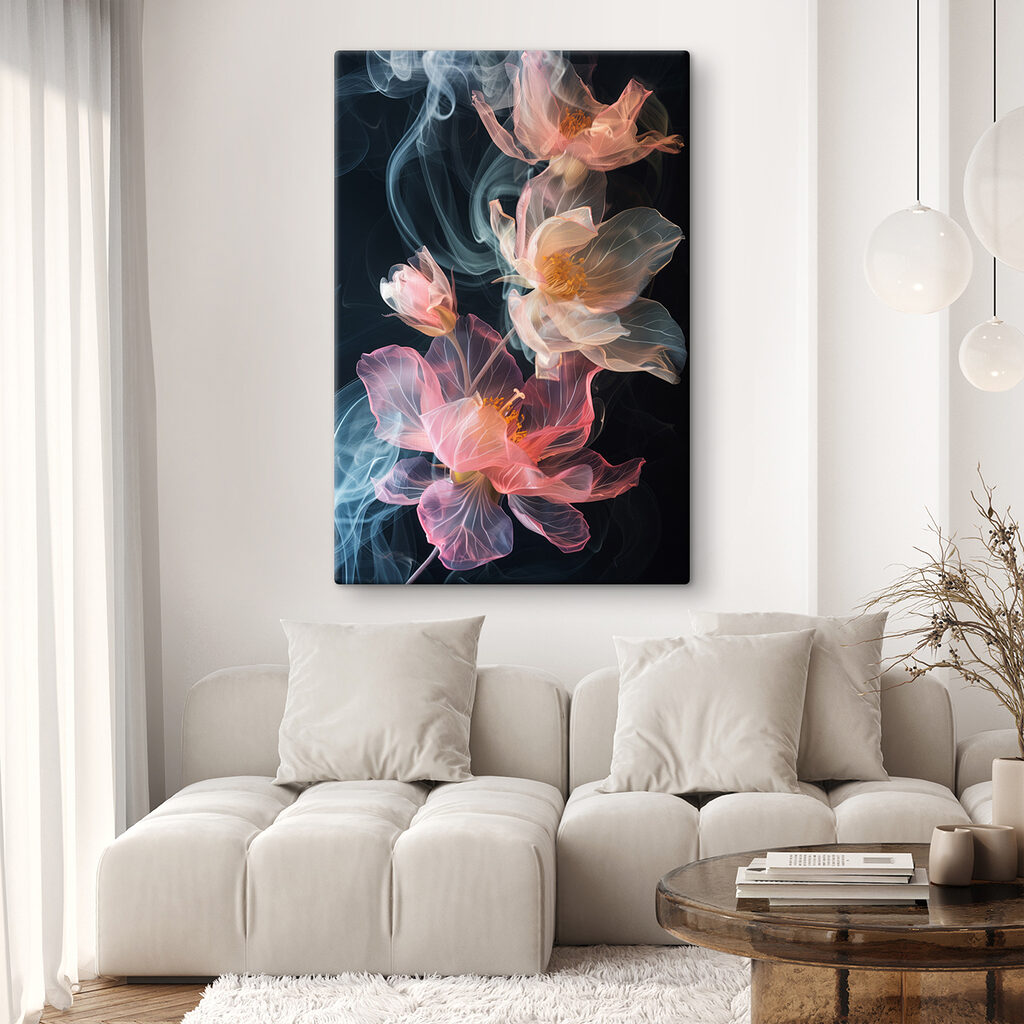 Fleurs de fumée colorée — intérieur 2