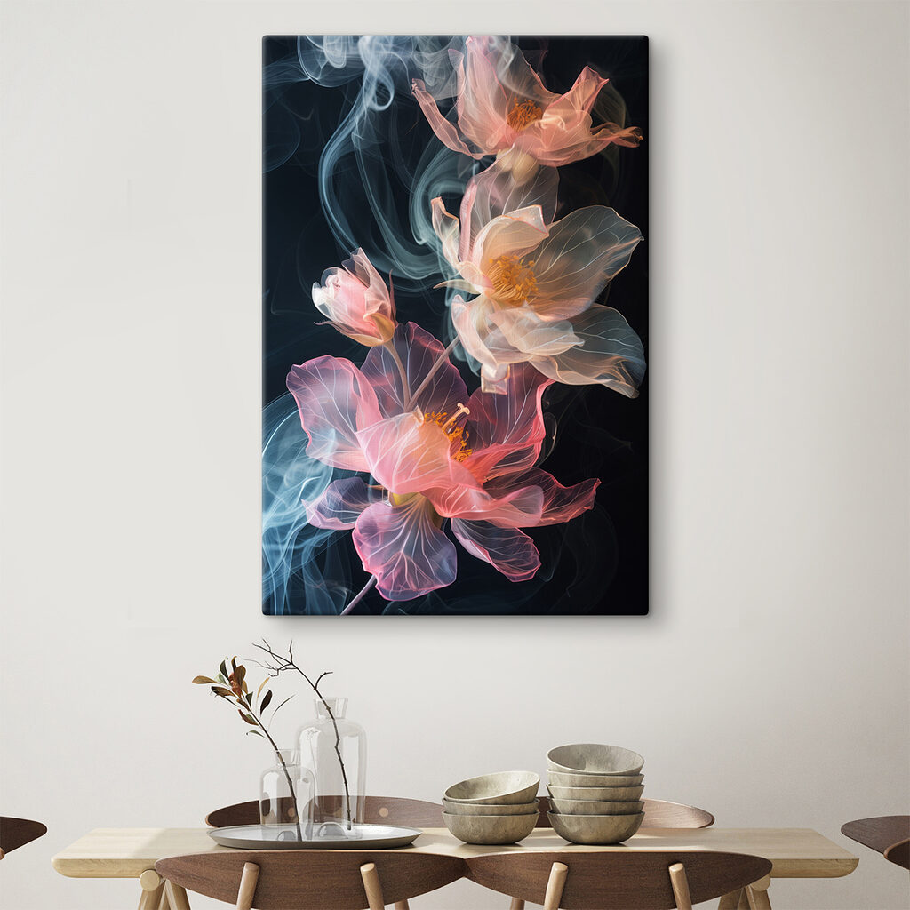Fleurs de fumée colorée — intérieur 3