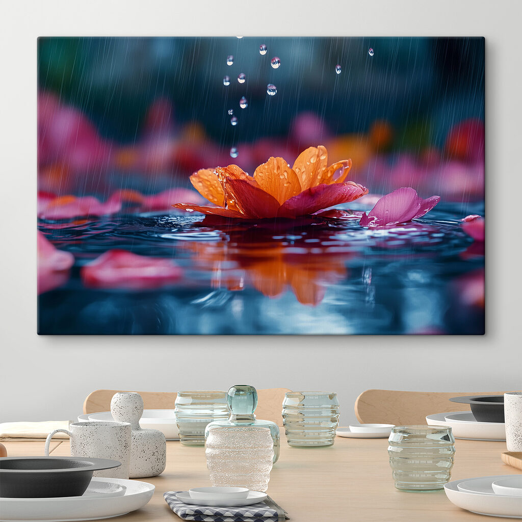 Fleur sous la pluie — intérieur 1